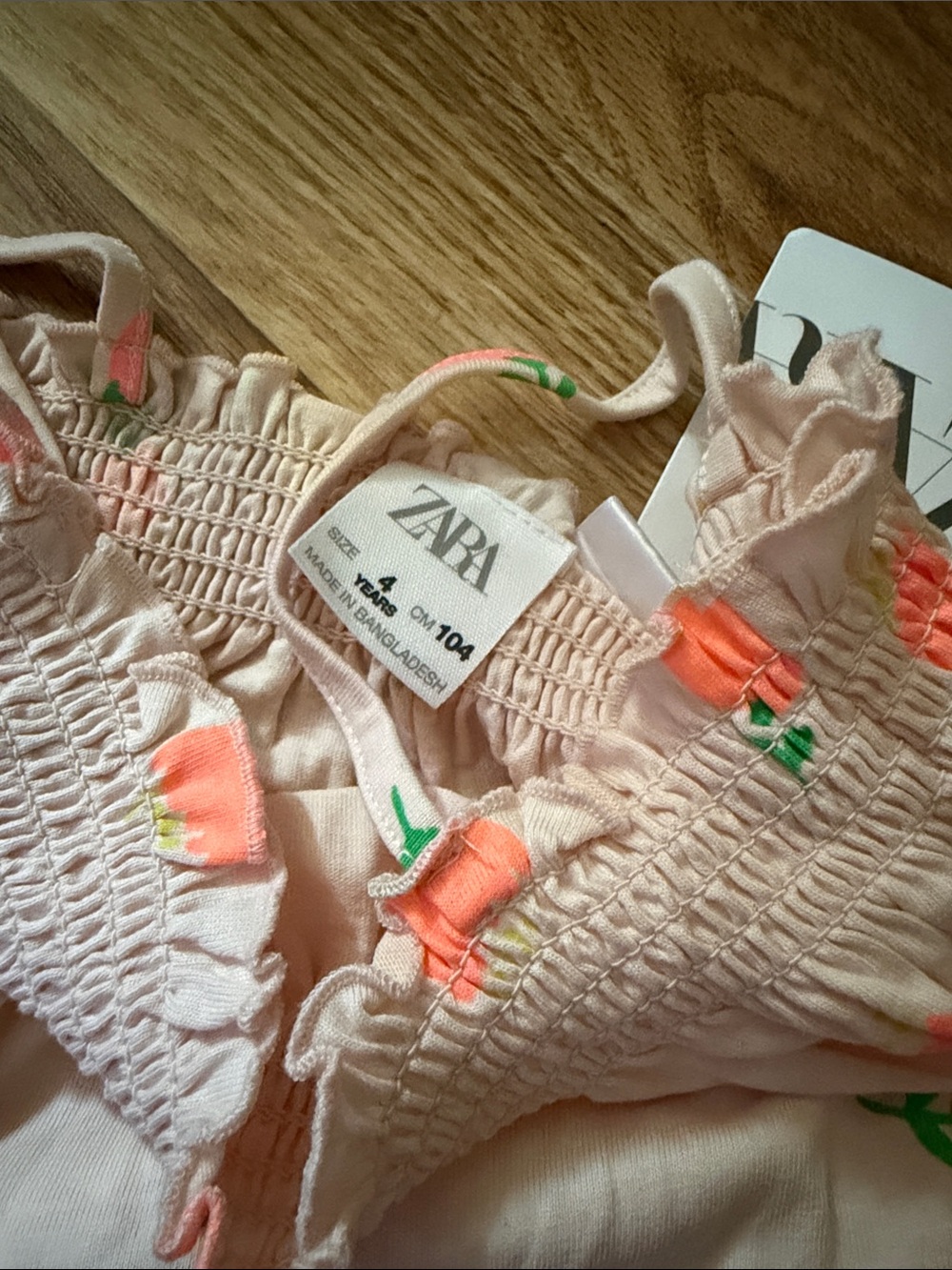 Zara Tulip Print Pink Two-Piece Matching Set - Picture 2 of 2